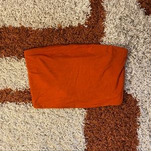 Hara The Label Size M Tube Top Bandeau in Pumpkin